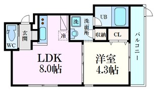 ＥＴＥＲＮＯ江波の物件間取画像